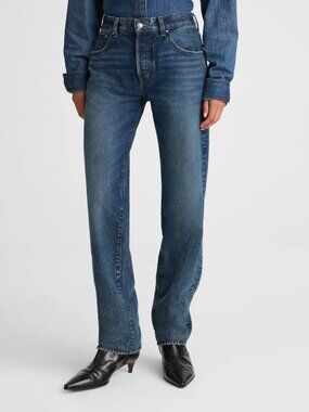 Madewell Dean Easy Straight Leg High Rise Button Fly Jeans Size 27